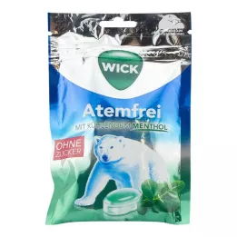 WICK Breath-free eucalyptus sweets without sugar bag, 72 g