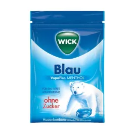 WICK BLAU Menthol sweets without sugar sachet, 72 g
