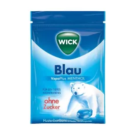 WICK BLAU Menthol sweets without sugar bag, 72 g