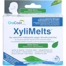 ORACOAT XyliMelts adhesive tablets mild mint, 40 pcs