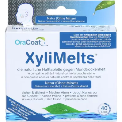 ORACOAT XyliMelts adhesive tablets without mint, 40 pcs