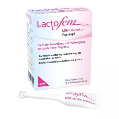 LACTOFEM Lactic acid cure vaginal gel, 7X5 ml LACTOFEM Lactic acid cure vaginal gel, 7X5 ml