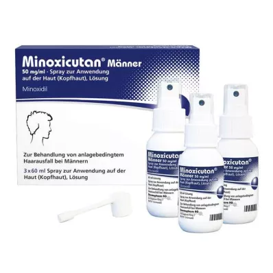 Minoxicutan® Men 50 mg/ml spray, 3X60 ml Minoxicutan® Men 50 mg/ml spray, 3X60 ml