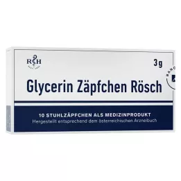 GLYCERIN ZÄPFCHEN Rösch 3 g against constipation, 10 pcs