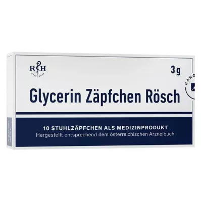 GLYCERIN ZÄPFCHEN Rösch 3 g against constipation, 10 pcs GLYCERIN ZÄPFCHEN Rösch 3 g against constipation, 10 pcs