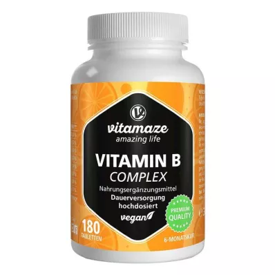 VITAMIN B COMPLEX high-dose vegan tablets, 180 pcs