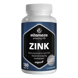 ZINK 25 mg high-dose vegan tablets, 180 pcs