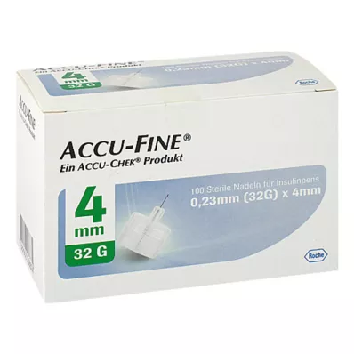 Accu Fine sterile needles for insulin pens 4 mm 32 G, 100 pcs