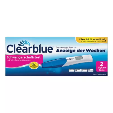 CLEARBLUE Pregnancy test with week determination, 2 pcs CLEARBLUE Pregnancy test with week determination, 2 pcs