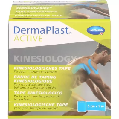 DERMAPLAST Active Kinesiology Tape 5 cmx5 m blue, 1 pc