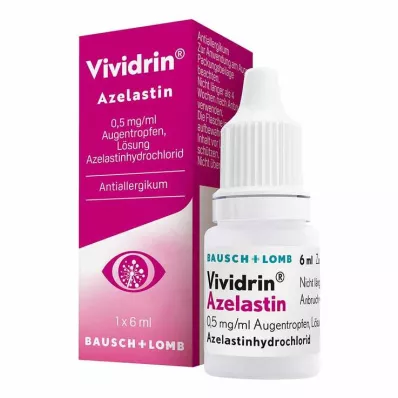 VIVIDRIN Azelastine 0.5 mg/ml eye drops, 6 ml VIVIDRIN Azelastine 0.5 mg/ml eye drops, 6 ml