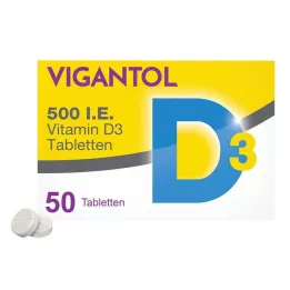 VIGANTOL 500 I.U. vitamin D3 tablets, 50 pcs