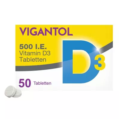 VIGANTOL 500 I.U. vitamin D3 tablets, 50 pcs