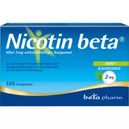 NICOTIN beta Mint 2 mg active ingredient chewing gum, 105 pcs