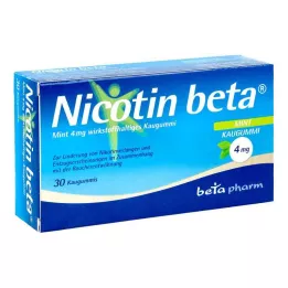 NICOTIN beta Mint 4 mg active ingredient chewing gum, 30 pcs
