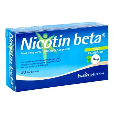 NICOTIN beta Mint 4 mg active ingredient chewing gum, 30 pcs