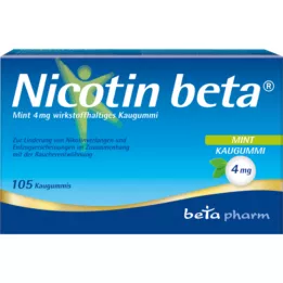 NICOTIN beta Mint 4 mg active ingredient chewing gum, 105 pcs