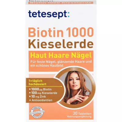 TETESEPT Biotin 1000 silica film-coated tablets, 30 pcs