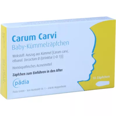 CARUM CARVI Baby caraway suppositories, 10 pcs