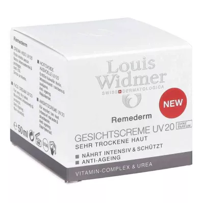 WIDMER Remederm face cream UV 20 unscented, 50 ml