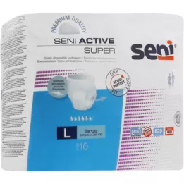 SENI Active Super Incontinence Briefs Disposable L, 10 pcs