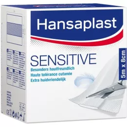 HANSAPLAST Sensitive plaster 8 cmx5 m roll, 1 pc