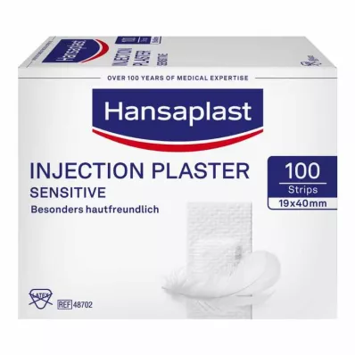 HANSAPLAST Sensitive injection plasters 1.9x4 cm, 100 pcs HANSAPLAST Sensitive injection plasters 1.9x4 cm, 100 pcs