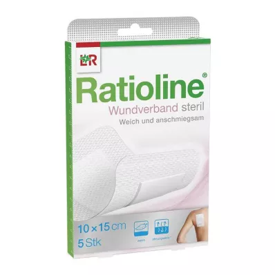 RATIOLINE Wound dressing 15x10 cm sterile, 5 pcs RATIOLINE Wound dressing 15x10 cm sterile, 5 pcs