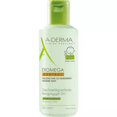 A-DERMA EXOMEGA CONTROL Cleansing Gel 2in1, 200 ml