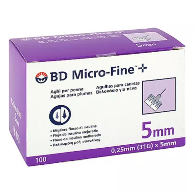 BD Micro-Fine + Pen needles 0.25x5 mm, 100 pcs BD Micro-Fine + Pen needles 0.25x5 mm, 100 pcs