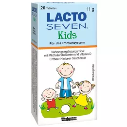 LACTO SEVEN Kids Strawberry-Raspberry Flavour Tabl., 20 pcs