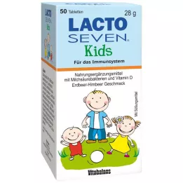 LACTO SEVEN Kids Strawberry-Raspberry Flavour Tabl., 50 pcs