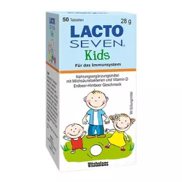 LACTO SEVEN Kids Strawberry-Raspberry Flavour Tabl., 50 pcs
