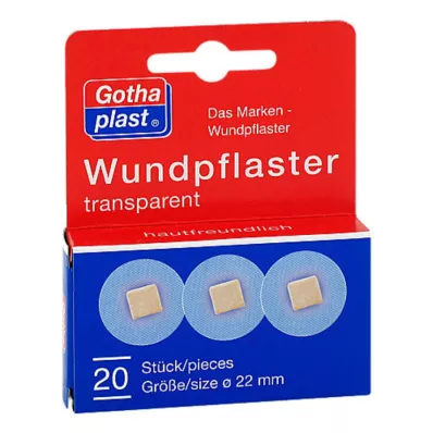GOTHAPLAST Wound plaster 2.2 cm transparent, 20 pcs GOTHAPLAST Wound plaster 2.2 cm transparent, 20 pcs
