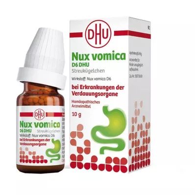 Nux vomica D6 DHU globules for diseases of the digestive organs, 10 g Nux vomica D6 DHU globules for diseases of the digestive organs, 10 g