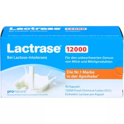 LACTRASE 12,000 FCC Capsules, 90 pcs