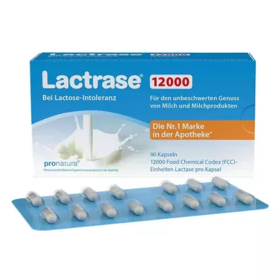 Lactrase 12,000 FCC capsules, 90 pcs