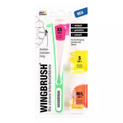 WINGBRUSH Starter set holder with 3 brushes, 1 pc WINGBRUSH Starter set holder with 3 brushes, 1 pc