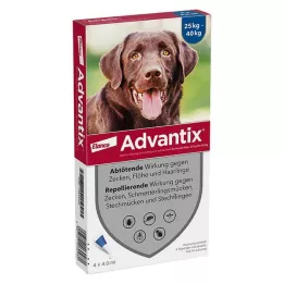 ADVANTIX Spot-on solution for application to the skin for dogs 25-40 kg, 4X4.0 ml