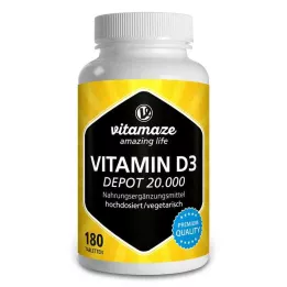 VITAMIN D3 20,000 I.U. depot high-dose tablets, 180 pcs