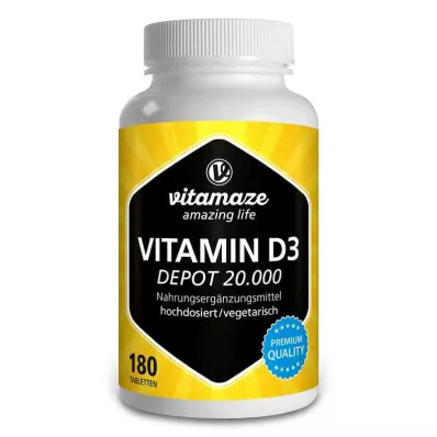 Vitamaze Vitamin D3 Depot 20,000 iU high dosage (180 pieces) Vitamaze Vitamin D3 Depot 20,000 iU high dosage (180 pieces)