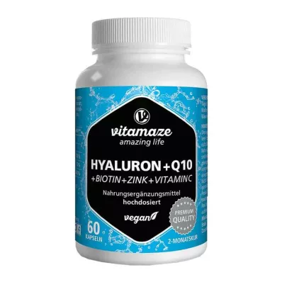 HYALURONSÄURE 200 mg high-dose + coenzyme Q10 vegan, 60 pcs