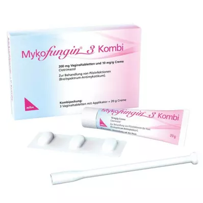 MYKOFUNGIN 3 Combi 200 mg vaginal tab + 10 mg/g cre, 1 P MYKOFUNGIN 3 Combi 200 mg vaginal tab + 10 mg/g cre, 1 P