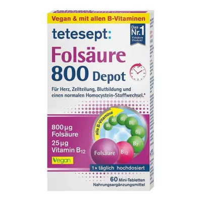 Tetesept folic acid 800 depot tablets, 60 pcs Tetesept folic acid 800 depot tablets, 60 pcs