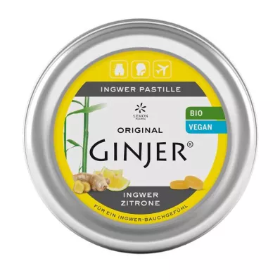 INGWER GINJER Organic lemon pastilles, 40 g