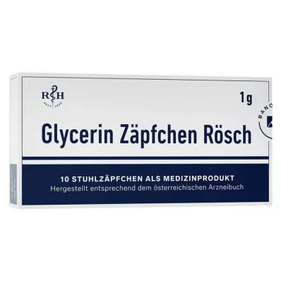 GLYCERIN ZÄPFCHEN Rösch 1 g against constipation, 10 pcs GLYCERIN ZÄPFCHEN Rösch 1 g against constipation, 10 pcs