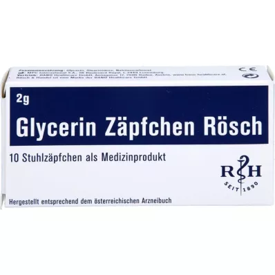 GLYCERIN ZÄPFCHEN Rösch 2 g against constipation, 10 pcs