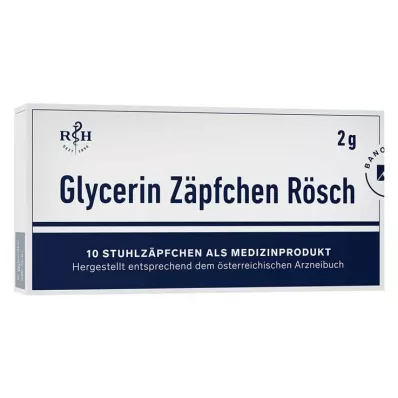 GLYCERIN ZÄPFCHEN Rösch 2 g against constipation, 10 pcs GLYCERIN ZÄPFCHEN Rösch 2 g against constipation, 10 pcs