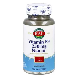 VITAMIN B3 NIACIN 250 mg tablets, 100 pcs