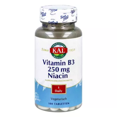 VITAMIN B3 NIACIN 250 mg tablets, 100 pcs